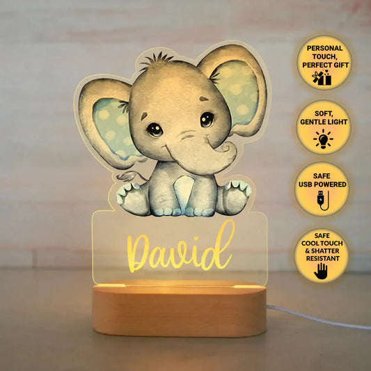 Personalized Children Animal Night Light Custom Name